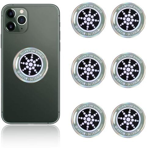 JAWUZ 6 Stück Handy Aufkleber Für 5G Handy,Reduziert Ihre Wellenbelastung Bis Zu Schutz Stickers Handystrahlung Blocker Tasche (Silber)