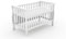 Cuna Gala 120x60 cm – Elegante Cuna Blanca con Barrera extraíble – Convertible en Cama de día, Fabricada en Madera de Pino y MDF