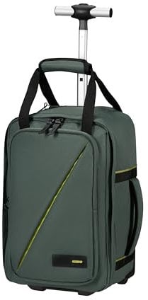 American Tourister Take2Cabin: maleta de cabina Ryanair de 40 x 25 x 20 cm, 20 L, 1,40 kg, mochila sobre ruedas, equipaje de mano, mochila de avión S Underseater, verde (Dark Forest)