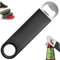 FLOW Barware Bottle Opener, 18cm Bar Blade | Rubber Coated Steel Beer Bottle Opener | Professional Dual Version Bar Blades Beer Openers | Black
