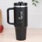 Wanapix | Mug Thermique XL Double Couche Personnalisé | Capacité 1,2l | Couleur Noir | Conserve le Froid et le Chaud pendant des Heures | Personnalisation par Gravure | Initial