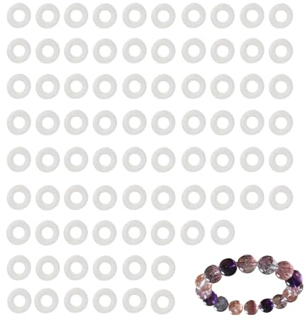 80Pcs Silikon-Gummi-Stopper für Schlangenkette, Transparente Charm-Armband Stopperringe, Kompatibel mit Allen Gängigen Clip-Lock Spacer Charms, für DIY Schmuckherstellung
