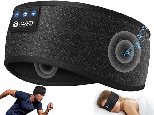 LOVE EYE Sports & Sleep Wireless Headband Headphones, Ultra-Thin Speakers