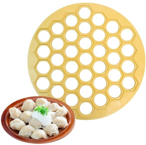 Teigtaschenformer 37 Löcher - Ravioliformer Dumpling Maker - Gefüllte Teigtaschen Ausstechform Pelmeni Ravioli - Pelmeniza Plastikform Nudeln Teigpresse zum Kochen - Ravioli Maker - Pelmeni Form