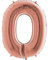 Grabo XXL Riesen Zahlen Folienballon 102 cm (40) Farbauswahl – Perfekte Deko für Geburtstage, Jubiläen & Feiern – Happy Birthday Party-Highlight - für Helium und Luft! Wiederverwendbar! (Rosegold, 0)
