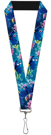 Buckle Down Lanière-1.0-Dory 3 Poses/Bubbles Under The Sea Chaîne de clé, Multicolore, Taille Unique Mixte
