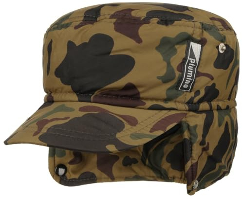 Lipodo Camouflage Armycap mit Ohrenklappen Damen Herren Aus Stoff Baumwolle Gefüttert Wasserabweisend Mit Stretchband Wintermütze mit Schirm Herbst Winter