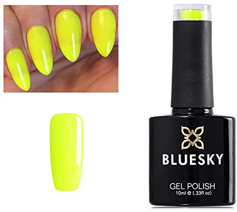 Bluesky Gel Polish Yellow Zorbet Zest Nail Neon 34 UV LED Soak Off 10ml (Requires drying under LED/UV Lamp)