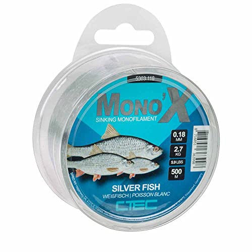 C-TEC Mono X WEISSFISCH Ø 0,18mm/ 500m Clear Zielfisch Schnur von SPRO