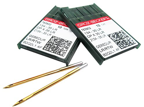 GROZ-BECKERT NEEDLE -20 STÜCKE Groz-Beckert 134-35LR, DPX35LR Gebedur Titan Leder-Nähnadeln (19/120)