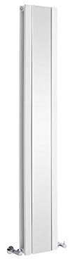 Milano Icon White Vertical Double Flat Panel Radiator Full Length Mirror - 1600mm x 265mm