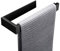 Flybath Handtuchring SUS 304 Edelstahl Mattschwarzes Finish Handtuchhalter Wandmontage Selbstklebend (Kein Bohren) Schwarz