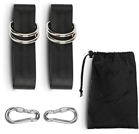 Anjing Hängeset für Baum-Schaukelgurte, 300 cm, mit 2 stabilen Karabinern aus Zinklegierung