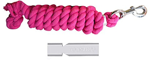 LJQ 100% Baumwolle Führstrick Für Pferde Designs Führstrick Für Pferde Karabinerhaken Führstrick Pferd,Pink-4meters