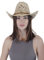 Chapeau de cowboy/cowgirl en paille cowboy panama avec bande occidentale/ouest unisexe taille unique homme femme été coachella plage style coachella brésilien Bohême Indiana Raphia naturel, XH-99,