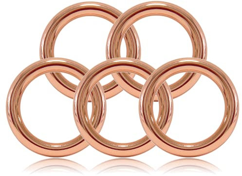 O - Ring aus Druckguss 25mm, 5er Set, DIY Hunde-Leine/Hunde-Halsband, nichtrostend, Ideal mit Paracord 550, geschweißt, Farbe: roségold