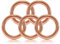 O - Ring aus Druckguss 25mm, 5er Set, DIY Hunde-Leine/Hunde-Halsband, nichtrostend, Ideal mit Paracord 550, geschweißt, Farbe: roségold