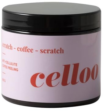Celloo Anti-Cellulite Körperpeeling mit Kaffee, Zucker-Peeling mit Macadamianussöl, Arganöl, Sugar Scrub gegen Cellulite mit natürliche, vegan Inhaltsstoffe, straffendes und festigendes 100 ml