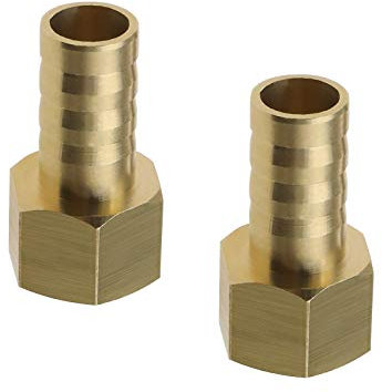 YINETTECH Racor de manguera de 10 mm a conector de rosca hembra interna de 1/4 pulgadas para mangueras de aire, agua, gas y combustible (2 unidades)