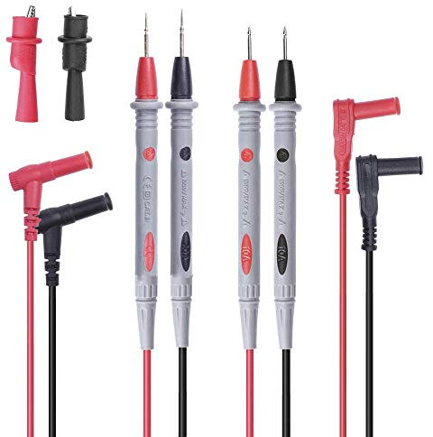 1000V 20A Multimeter Messleitungen Sonden Bananenstecker, 2 Satz Digital Multimeter Sonden Elektrische Prüfsonde und 1 Satz Krokodilklemmen
