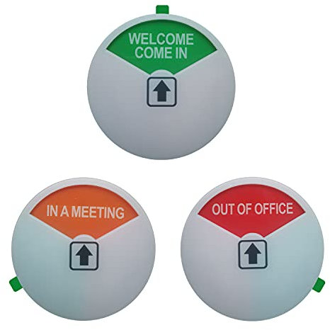 Panneau de confidentialité, panneau « Out of Office » « Please Come In », panneau de réunion, panneau de bureau, panneau de conférence pour bureaux, 10 x 10 x 0,8 cm, blanc, 1 paquet