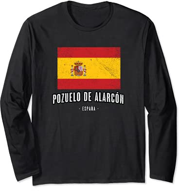 Pozuelo de Alarcón España | Souvenir Linda Ciudad, Bandera - Manga Larga