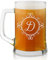 Maverton Chope à Bière Gravée de 50 cl – Chope personnalisée avec Anse - Verre pour les Amateurs de Bière – Cadeau Anniversaire Homme - Cadeau Homme - majuscule