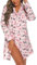 ENJOYNIGHT Chemise de nuit en flanelle pour femme - Manches longues - Boutonnière - Courte - S-XXL, chat, XL