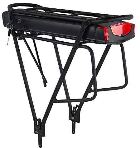 Batteria Ebike 36V 15Ah Batteria bici elettrica per portapacchi posteriore per motore 50-500W, batteria di ricambio per mountain bike con fanale posteriore