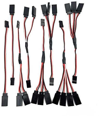 winwill Servo-Verlängerungskabel, 15 cm, Stecker auf Buchse, Servo-Verlängerungskabel für JR RC Modelle, Flugzeug, 8 Stück