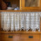 Lsimeru Gehäkelt Bistrogardine Landhausstil Vintage 40 Glücksklee Gewebt Scheibengardine Küchengardine Shabby Kurz Küche Kurzstores Gardinen Klein Fenster,185x40cm
