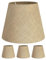ledscom.de 4 Stück Lampenschirm, Leinen, Jute, Hanf, Textil, Stoff, natur-beige, 200mm Ø