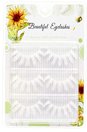 Manga Faux cils blancs moelleux pour Halloween Cosplay