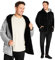 CityComfort Felpa Uomo Reversibile con Zip, Felpa Invernale in Pile M-3XL (Nero, 2XL)