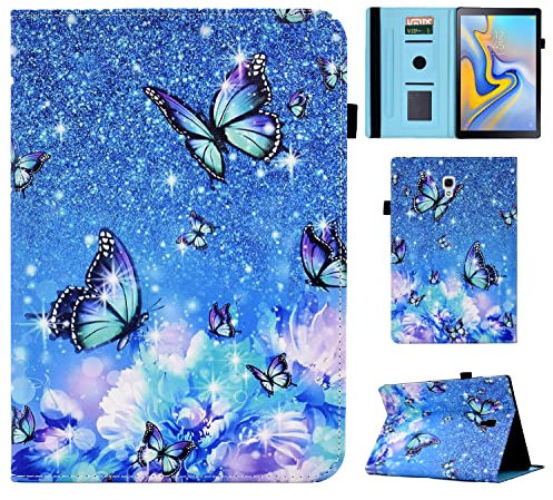 Vaitasy Custodia Samsung Galaxy Tab A 10.5 Pollici 2018 (SM-T590/ SM-T595), Morbido TPU Cover con Flip Portafolio Custodia per Galaxy Tab A 10.5 2018 - Farfalla