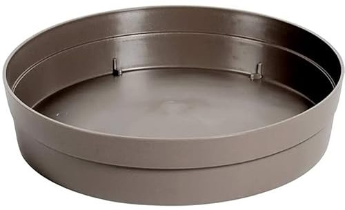 Soucoupe ronde Ø28cm Toscane taupe - EDA