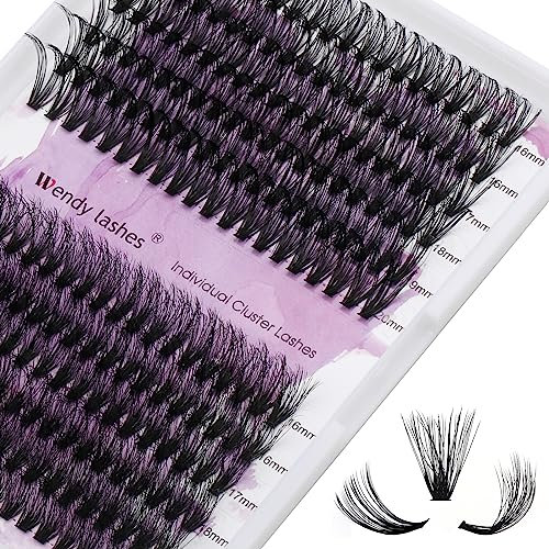 Faux Cils Individuels 240PCS Cluster Cils Volume Russe 0.07mm D Curl Mixte 16-20mm 3D Effect+40D Cluster Extensions de Cils Individuels Bouquet Cluster Eye Lashes(3D Effect/40D-0.07-D-MIX16-20)