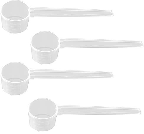 4 Stück Messlöffel 5g, 10Ml Plastik Dosierlöffel Proteinpulver Kunststoff Messlöffel Gramm Mit Skala Measuring Spoons Set Portionierlöffel Klein Messbecher Löffel Für Waschpulver Kaffee
