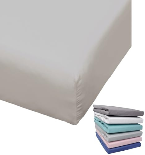 Bierbaum Biber Spannbettlaken Baumwolle 150x200 cm Weiß Grau Blau Rosa Türkis Silber Flieder Grün Taupe Rundgummi, Farbe:Taupe