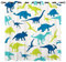 YUANZU Kinder Dinosaurier Vorhänge Jungen Bunte Dino Tiere Ösen Gardinen mit Blickdichte Vorhang Kälteschutz Blackout Curtain Kinderzimmer Schlafzimmer Verdunkelung Fenster, 2 Stück, H 160 x B 106 cm