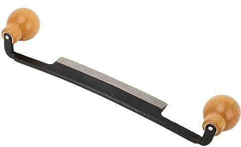 Coltello da Barba, Coltello da Barba con Doppio Manico in Legno Antiscivolo e Lama in Acciaio Al Tungsteno, Coltello da Barba per Scortecciatura Utensile Manuale da Barba