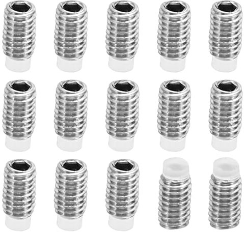 PATIKIL M3x5mm Nylon Spitze Grubenschraube 15 Pack Metrische Sechskant Buchse Kopf Kugelkopf Rutschfest Set Schrauben Innere Sechskant Antrieb Hardware 304 Edelstahl