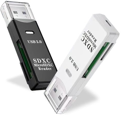 Lector de tarjetas Micro SD, lector de tarjetas 2 en 1, lector de tarjetas de memoria SD/TF, para SDXC, SDHC, Micro SDXC, Micro SD, Micro SDHC y UHS-I