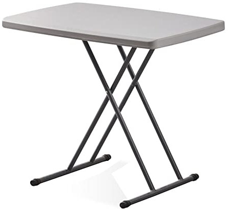asdchZen Klappbarer Kunststofftisch, Laptop-Tv-Tablett, Langlebig, Höhenverstellbar, Tragbarer Snack-Tisch Für Den Heimgebrauch, Picknick, Party (Grau)