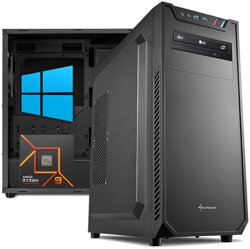 PC Computer AMD Ryzen 9 7900 12 Core - Ram 32 GB DDR5 - SSD M.2 1 TB - HD 2 TB - Wi-Fi - Windows 10/11 Pro