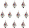 AZ FLAG - Lot de 10 Drapeau De Table Mayotte 21x14cm - 10 Petits Drapeaux Mahorais - France De Bureau 100% Polyester Avec Hampe De 25cm Et Socle En Plastique Noir