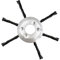 Vordpe Cabezal de fresado de alambre de acero de 180 mm, cabezal de desbrozadora, cepillo profesional para desbrozadora eléctrica, cepillo de alambre para jardín, herramienta eléctrica (6 cabezas)