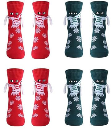 FiveMileBro Socken mit magnetarmen freundschaftssocken mit händen socks, kuschelsocken für mama freundin