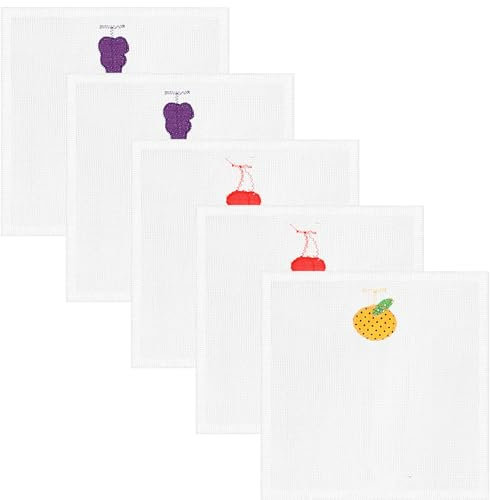 Eyerayo Heavy Duty Cotton Dish Cloths 38 x 38cm Dishcloths Reusable Dish Rags Tea Towels Kitchen Cloth for Home Washing Up 5pk