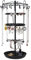 Naapesi 4-Stufiger Drehbarer Schmuckständer,24-Haken Schmuckbaum & 36 Ohrring-Halter, Metall Kettenhalter für Ohrring, Halskette, Armband, Schmuckhalter Ketten Aufbewahrung H42 x B20cm, Schwarz